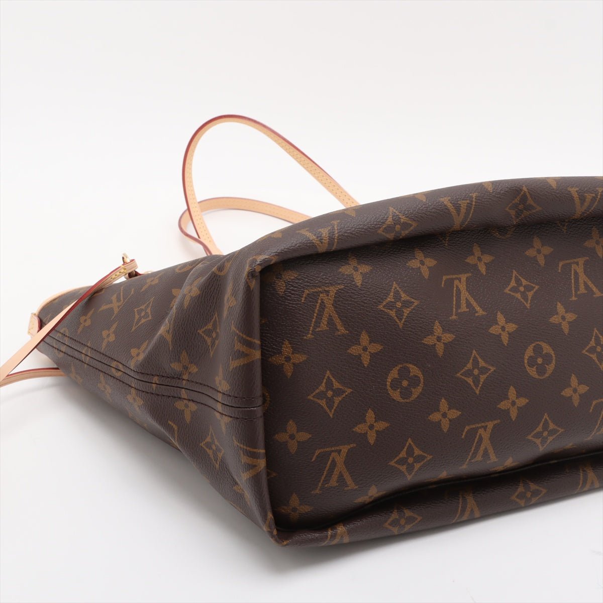 Second hand Louis Vuitton Neverfull MM Canvas Inside Out Shopper Shoulder Bag Brown - Tabita Bags