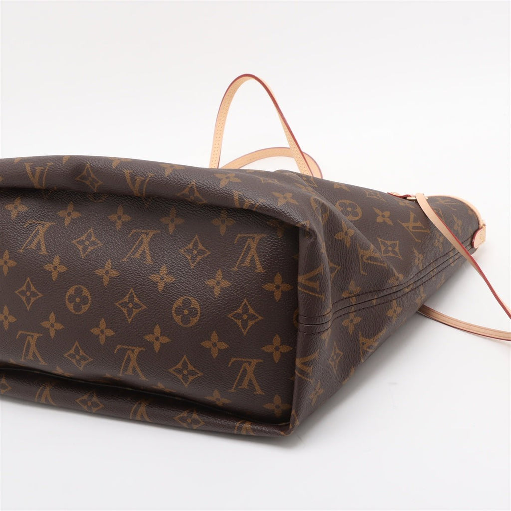 Second hand Louis Vuitton Neverfull MM Canvas Inside Out Shopper Shoulder Bag Brown - Tabita Bags