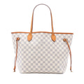 Second hand Louis Vuitton Neverfull MM Canvas Neo Shopper Shoulder Bag Damier Azur - Tabita Bags