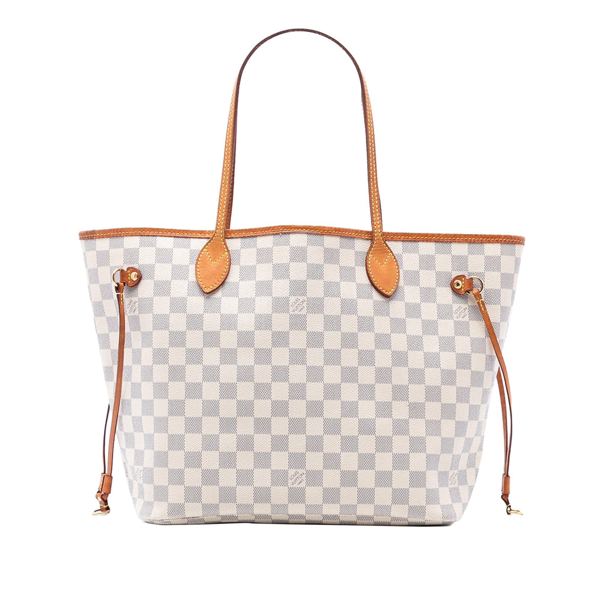 Second hand Louis Vuitton Neverfull MM Canvas Neo Shopper Shoulder Bag Damier Azur - Tabita Bags