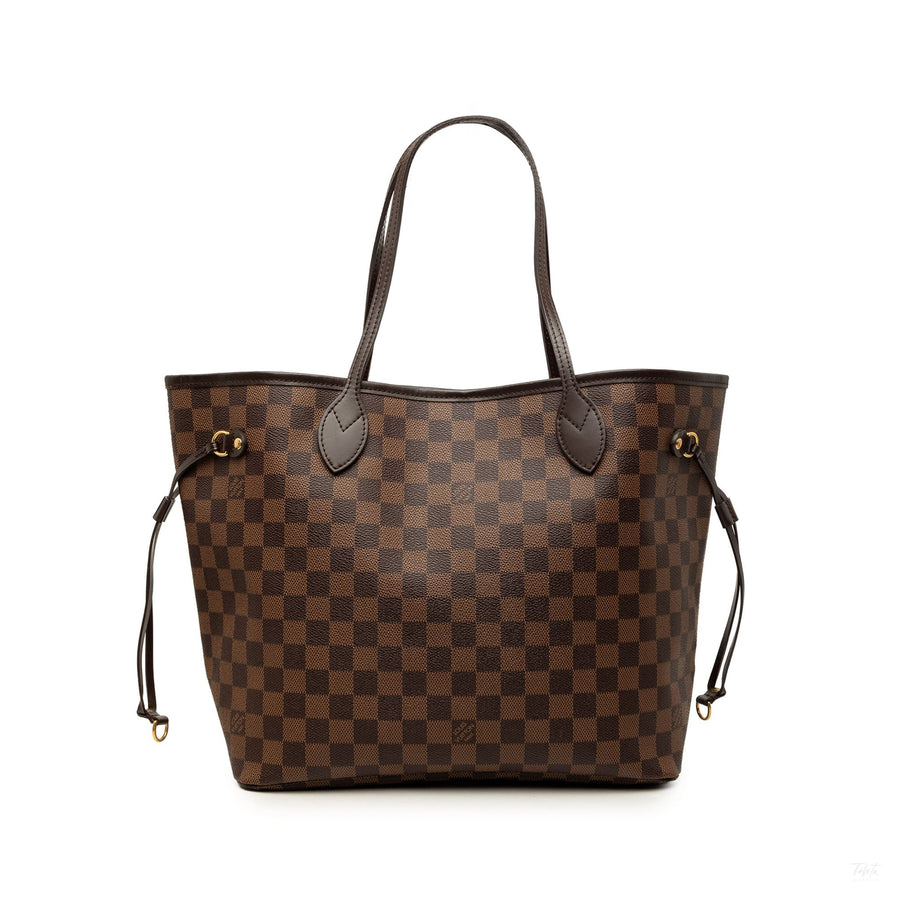 Second hand Louis Vuitton Neverfull MM Canvas Neo Shopper Shoulder Bag Damier Ebene - Tabita Bags