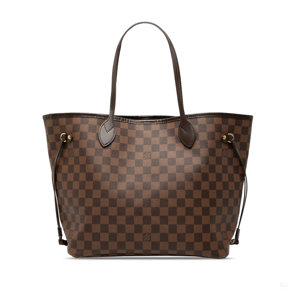 Second hand Louis Vuitton Neverfull MM Canvas Pre - 2013 Shopper Shoulder Bag Damier Ebene - Tabita Bags