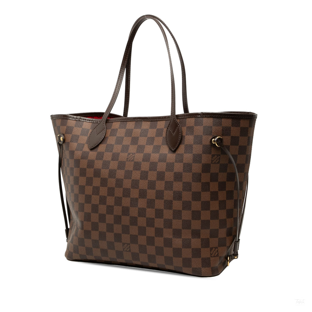 Second hand Louis Vuitton Neverfull MM Canvas Pre - 2013 Shopper Shoulder Bag Damier Ebene - Tabita Bags