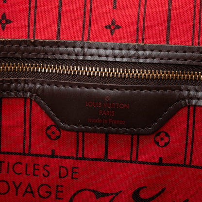 Second hand Louis Vuitton Neverfull MM Canvas Pre - 2013 Shopper Shoulder Bag Damier Ebene - Tabita Bags