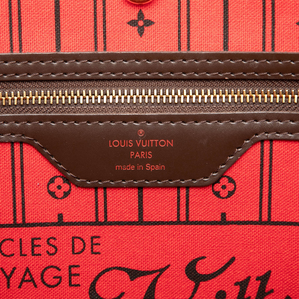 Second hand Louis Vuitton Neverfull MM Canvas Pre - 2013 Shopper Shoulder Bag Damier Ebene - Tabita Bags