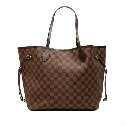 Second hand Louis Vuitton Neverfull MM Canvas Pre-2013 Shopper Shoulder Bag Damier Ebene - Tabita Bags