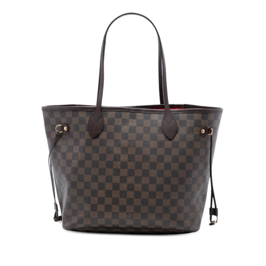 Second hand Louis Vuitton Neverfull MM Canvas Pre - 2013 Shopper Shoulder Bag Damier Ebene - Tabita Bags