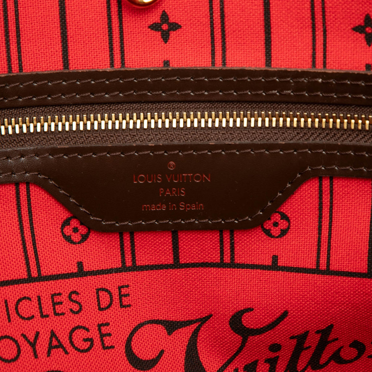Second hand Louis Vuitton Neverfull MM Canvas Pre - 2013 Shopper Shoulder Bag Damier Ebene - Tabita Bags