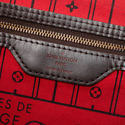 Second hand Louis Vuitton Neverfull MM Canvas Pre - 2013 Shopper Shoulder Bag Damier Ebene - Tabita Bags