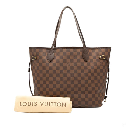 Second hand Louis Vuitton Neverfull MM Canvas Pre - 2013 Shopper Shoulder Bag Damier Ebene - Tabita Bags