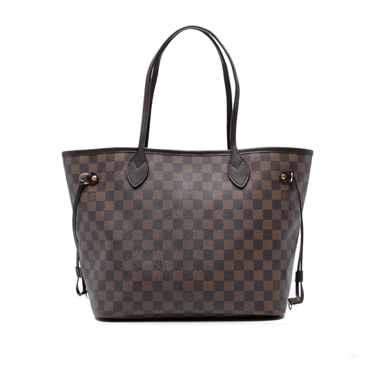 Second hand Louis Vuitton Neverfull MM Canvas Pre - 2013 Shopper Shoulder Bag Damier Ebene - Tabita Bags