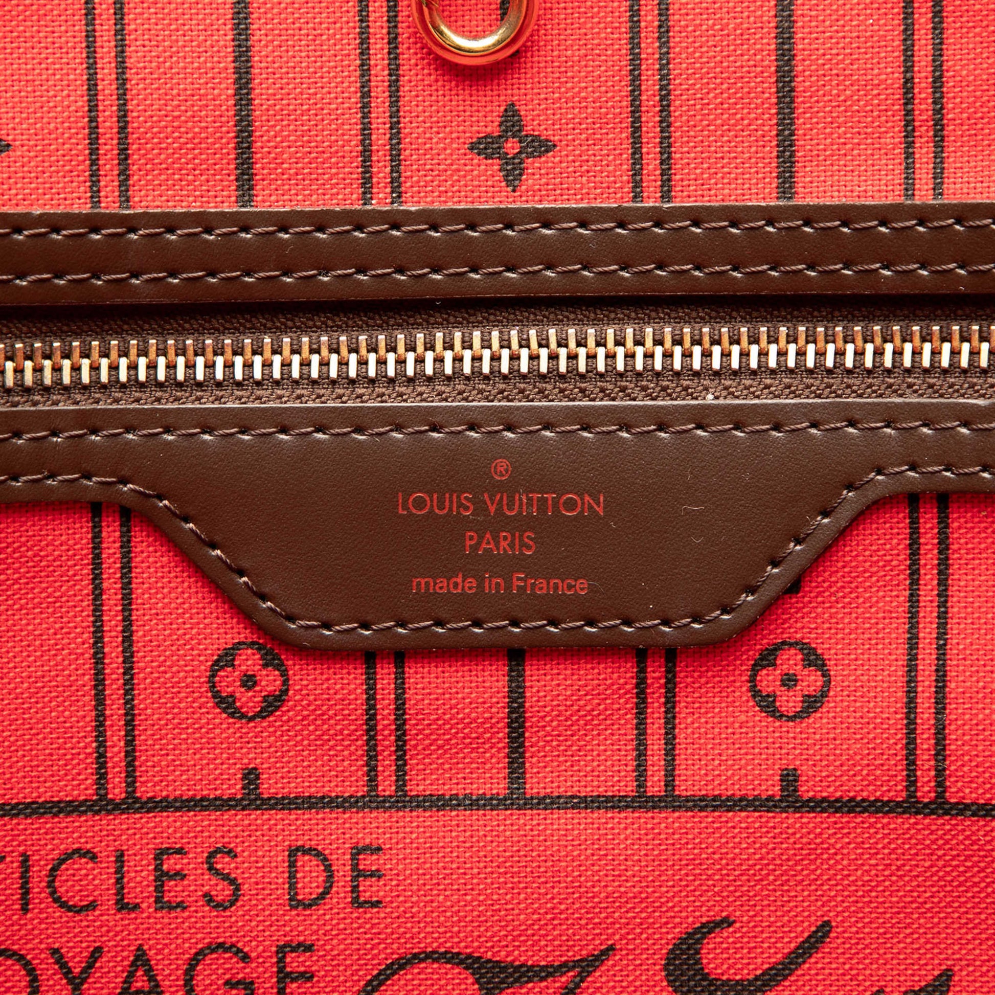 Second hand Louis Vuitton Neverfull MM Canvas Pre - 2013 Shopper Shoulder Bag Damier Ebene - Tabita Bags