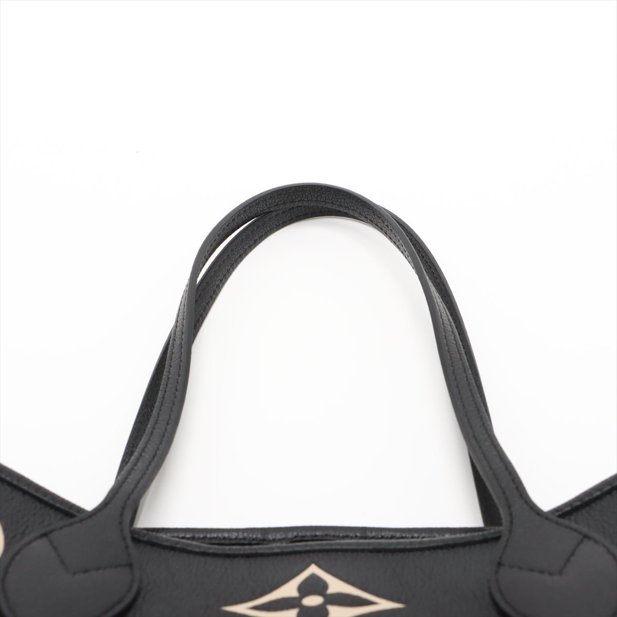 Second hand Louis Vuitton Neverfull MM Leather Empreinte Shopper Shoulder Bag Black - Tabita Bags