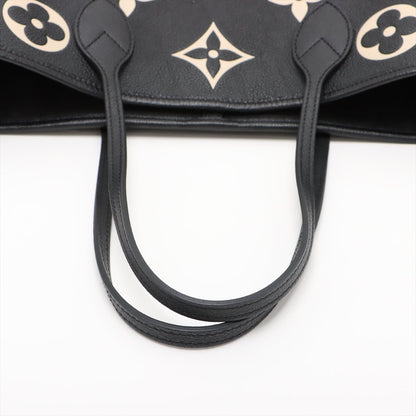 Second hand Louis Vuitton Neverfull MM Leather Empreinte Shopper Shoulder Bag Black - Tabita Bags