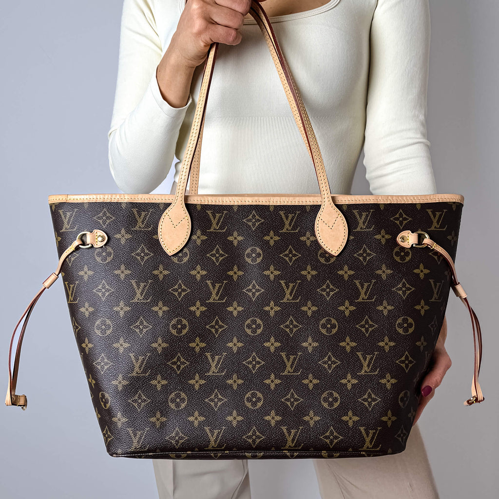 Second hand Louis Vuitton Neverfull MM Neo Canvas Shopper Shoulder Bag Monogram - Tabita Bags