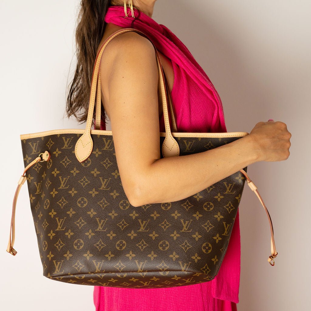 Second hand Louis Vuitton Neverfull MM Neo Canvas Shopper Shoulder Bag Monogram - Tabita Bags