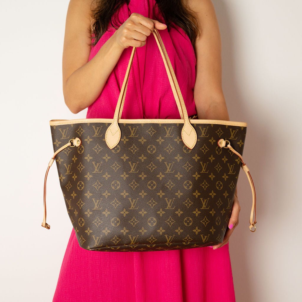Second hand Louis Vuitton Neverfull MM Neo Canvas Shopper Shoulder Bag Monogram - Tabita Bags