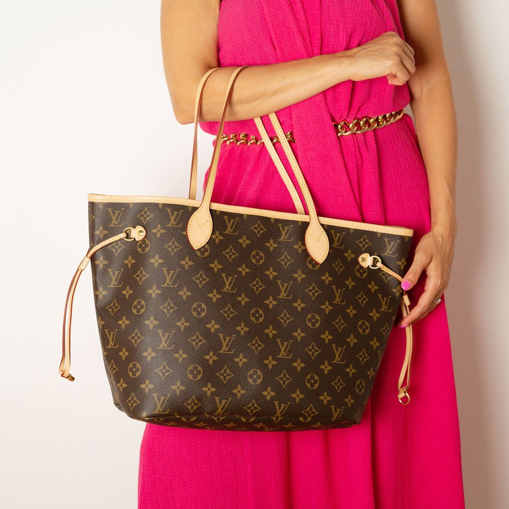 Second hand Louis Vuitton Neverfull MM Neo Canvas Shopper Shoulder Bag Monogram - Tabita Bags
