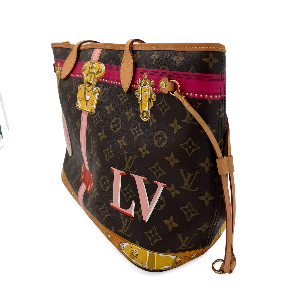Second hand Louis Vuitton Neverfull MM Summer Trunks Neo Canvas Shopper Shoulder Bag Monogram - Tabita Bags