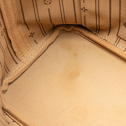 Second hand Louis Vuitton Neverfull PM Canvas Shopper Shoulder Bag Brown - Tabita Bags