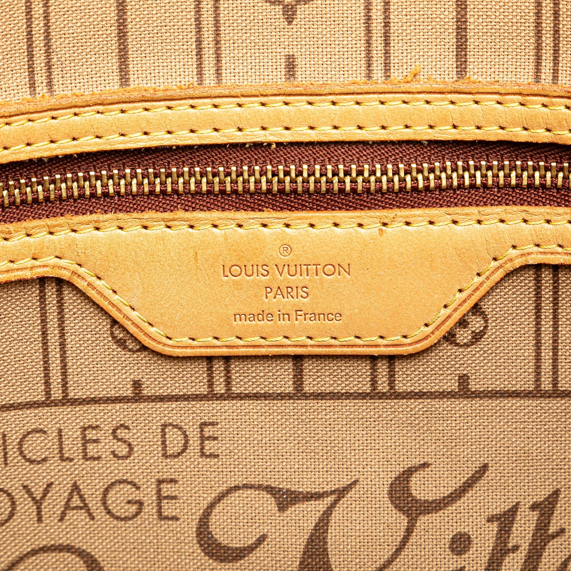 Second hand Louis Vuitton Neverfull PM Canvas Shopper Shoulder Bag Brown - Tabita Bags