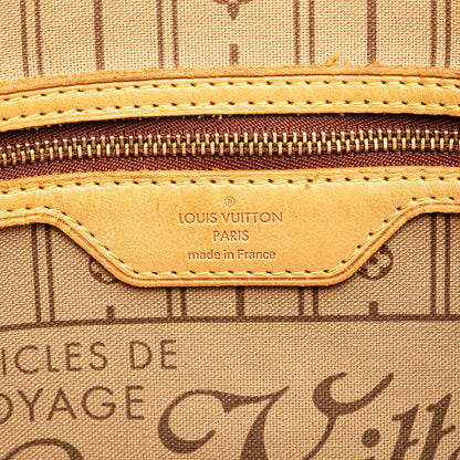 Second hand Louis Vuitton Neverfull PM Canvas Shopper Shoulder Bag Brown - Tabita Bags