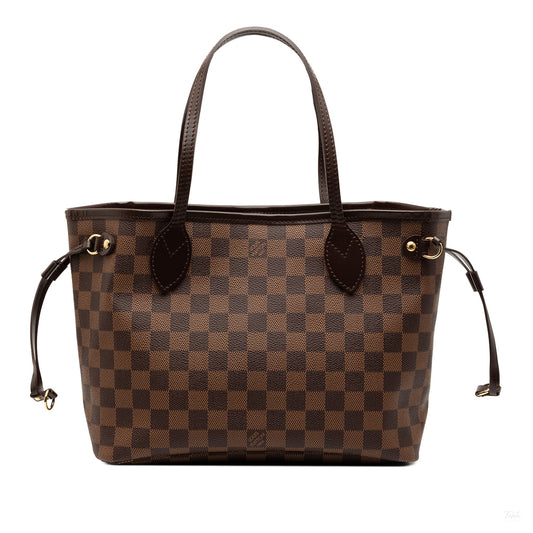 Second hand Louis Vuitton Neverfull PM Canvas Shopper Shoulder Bag Damier Ebene - Tabita Bags