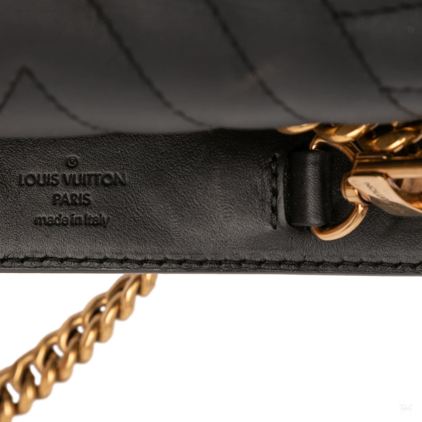 Second hand Louis Vuitton New Wave Chain PM Leather Flap Crossbody Black - Tabita Bags