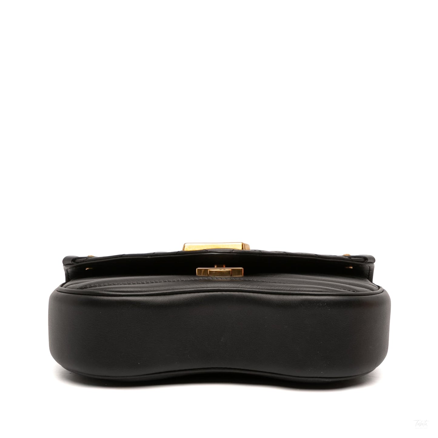 Second hand Louis Vuitton New Wave Chain PM Leather Flap Crossbody Black - Tabita Bags