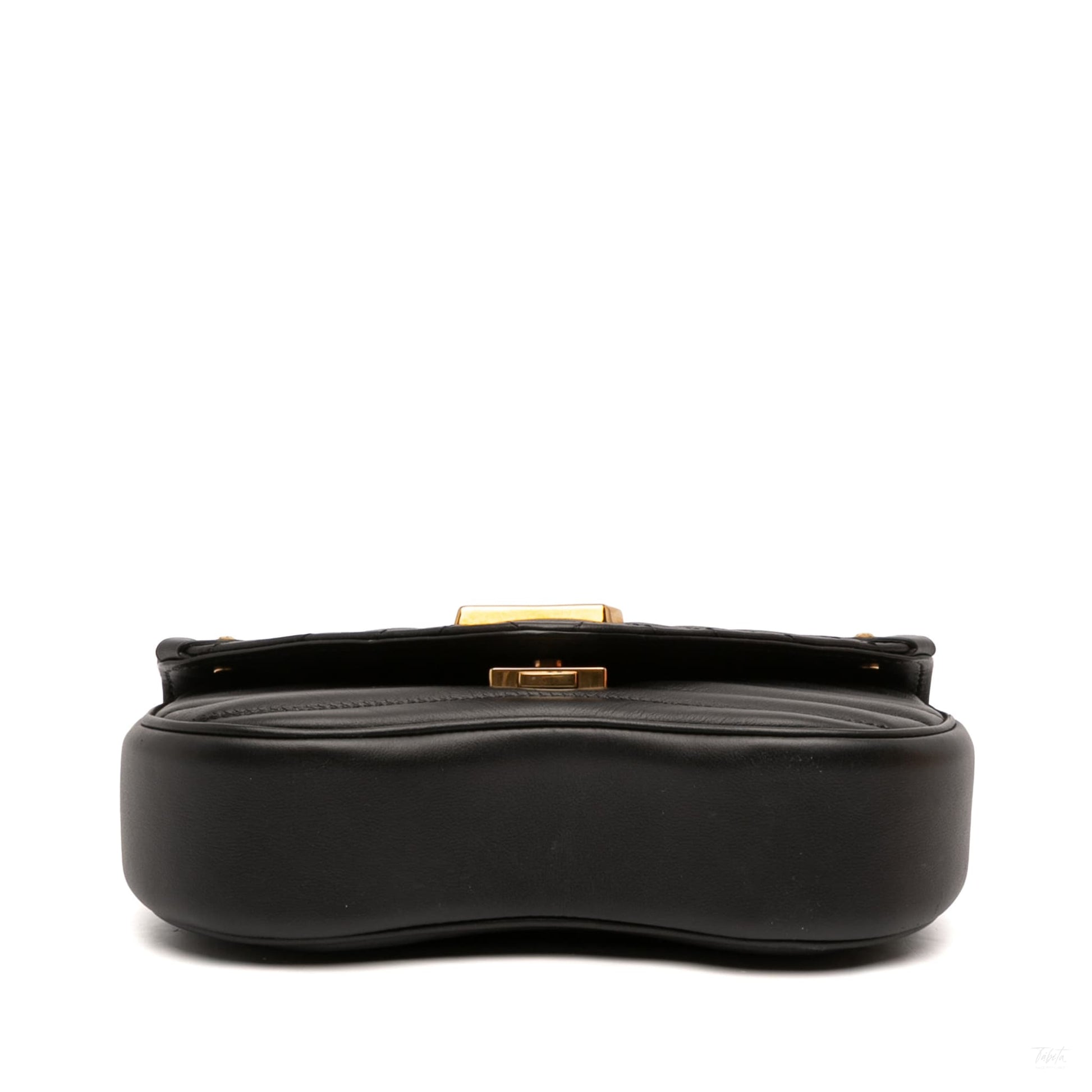 Second hand Louis Vuitton New Wave Chain PM Leather Flap Crossbody Black - Tabita Bags