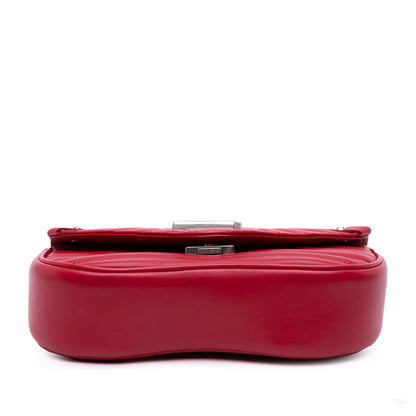 Second hand Louis Vuitton New Wave Chain PM Leather Flap Crossbody Red - Tabita Bags