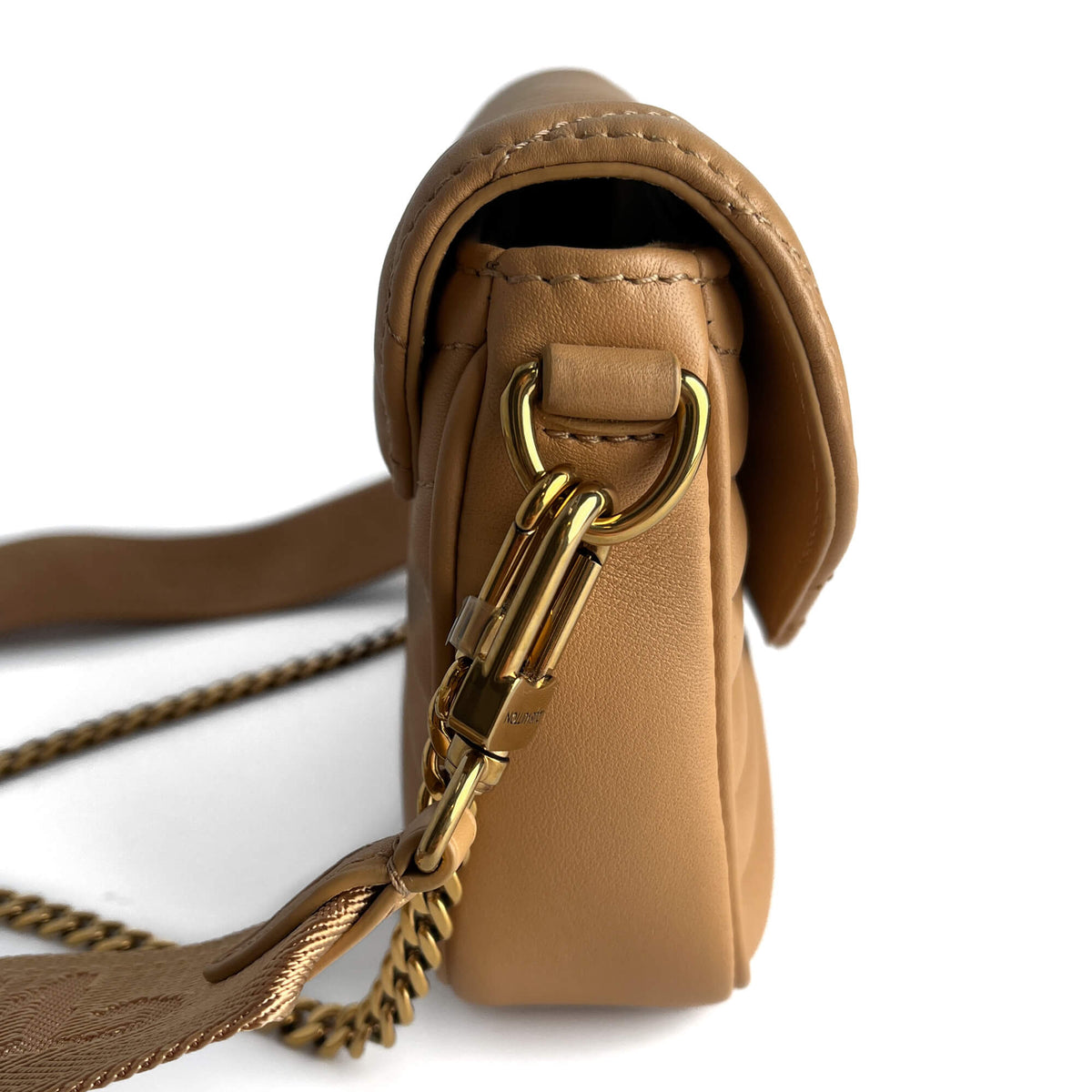 Second hand Louis Vuitton New Wave Multi - Pochette Leather 2 - Ways Pouch Crossbody Beige - Tabita Bags