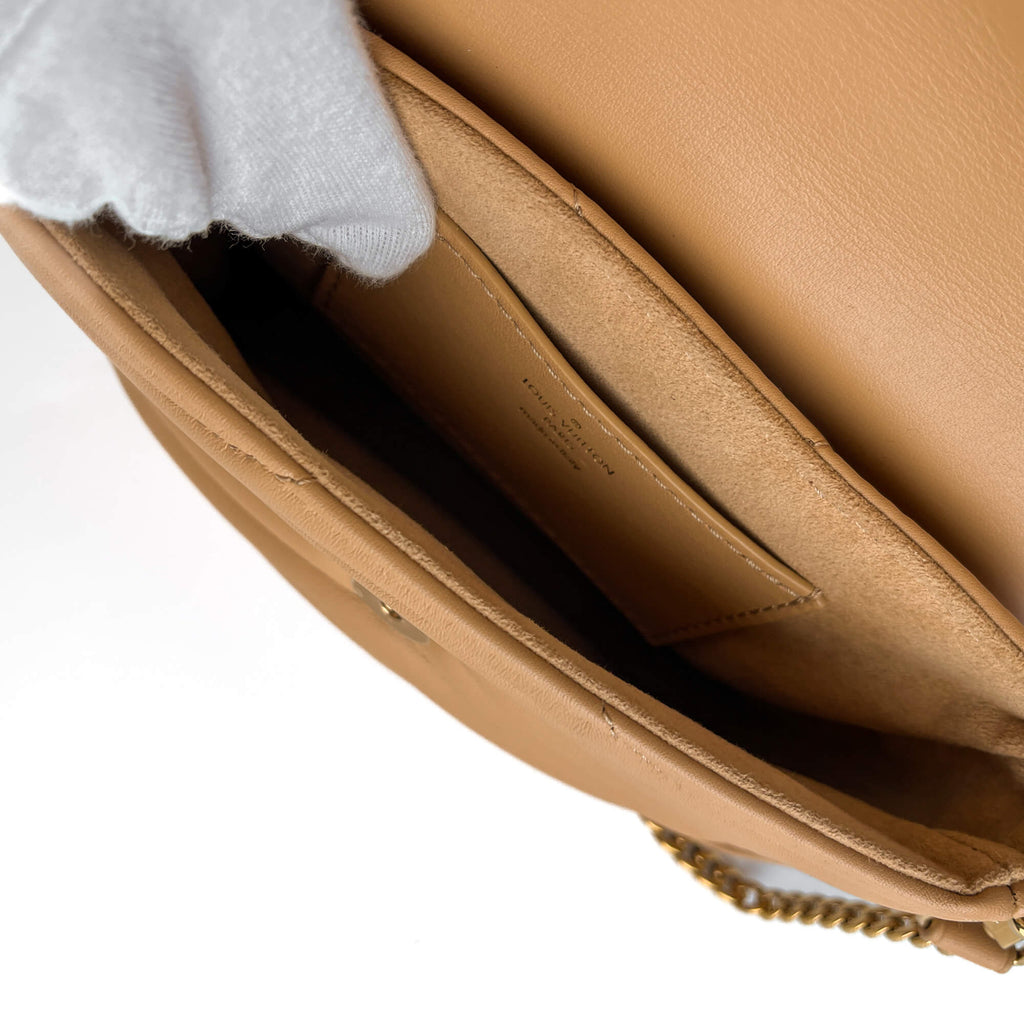 Second hand Louis Vuitton New Wave Multi - Pochette Leather 2 - Ways Pouch Crossbody Beige - Tabita Bags