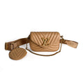 Second hand Louis Vuitton New Wave Multi - Pochette Leather 2 - Ways Pouch Crossbody Beige - Tabita Bags