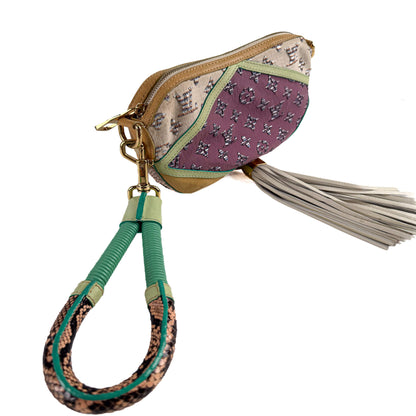 Second hand Louis Vuitton Nightbird Leather & Fabric Pouch Bag Multicolor - Tabita Bags