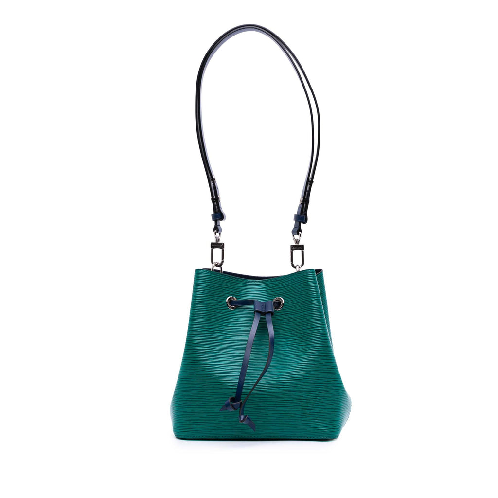 Second hand Louis Vuitton Noe BB Canvas Bucket Shoulder Bag Green - Tabita Bags