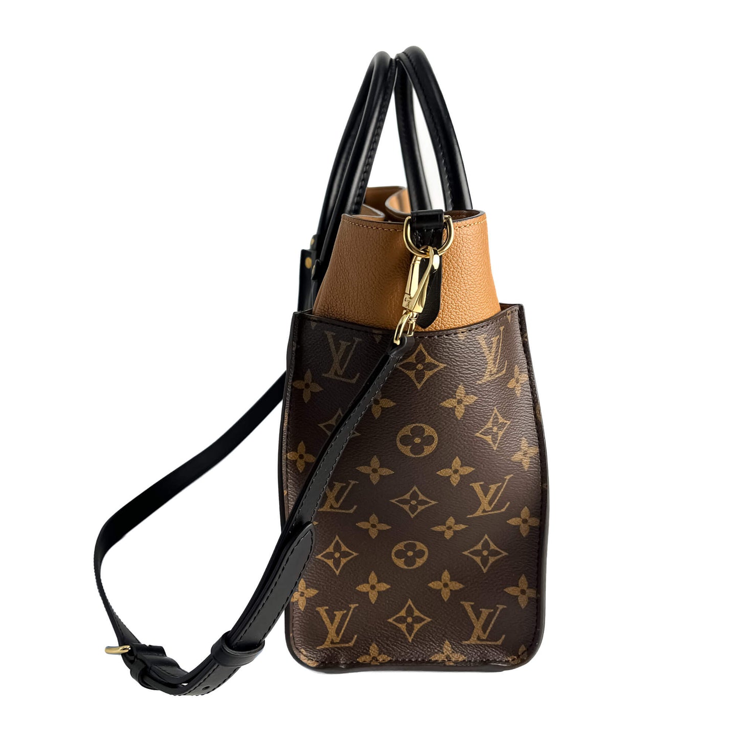Second hand Louis Vuitton On My Side MM Leather Monogram Sides Tote Handbag Monogram - Tabita Bags