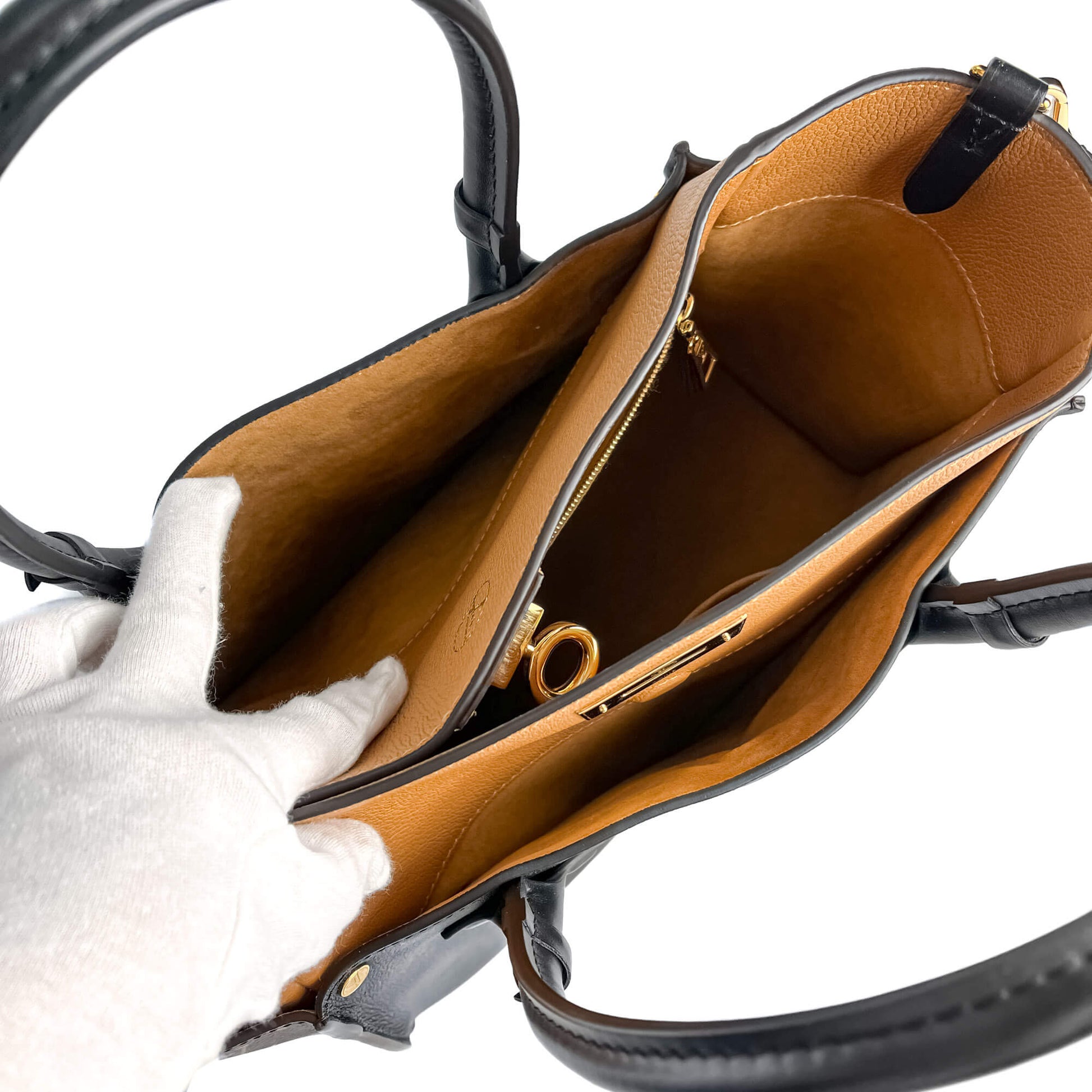 Second hand Louis Vuitton On My Side MM Leather Monogram Sides Tote Handbag Monogram - Tabita Bags