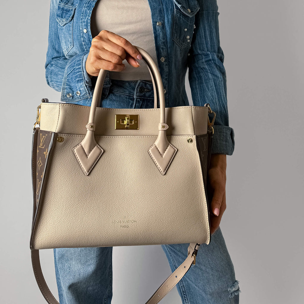 Second hand Louis Vuitton On My Side MM Monogram Sides Leather 2 - Ways Tote Bag Monogram - Tabita Bags