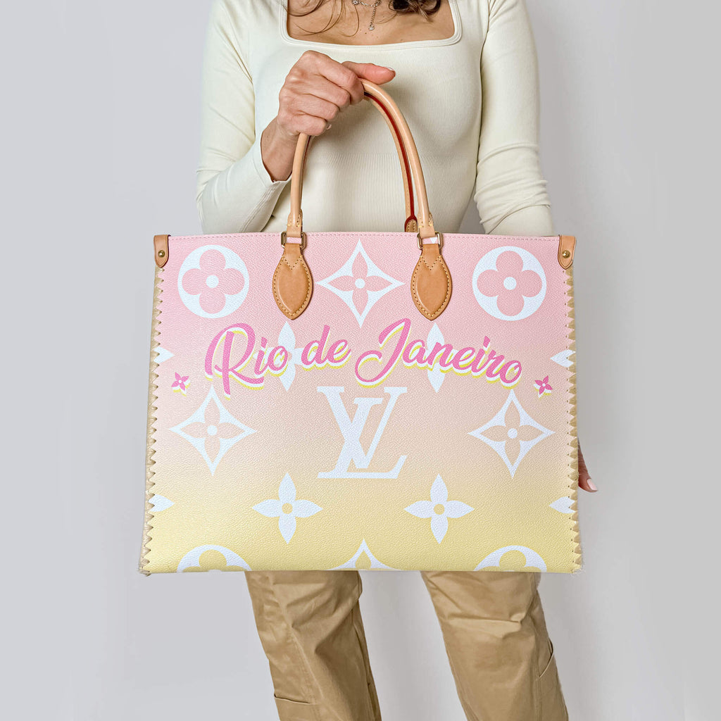 Second hand Louis Vuitton Onthego GM By The Pool Canvas Shopper Handbag Giant monogram - Tabita Bags