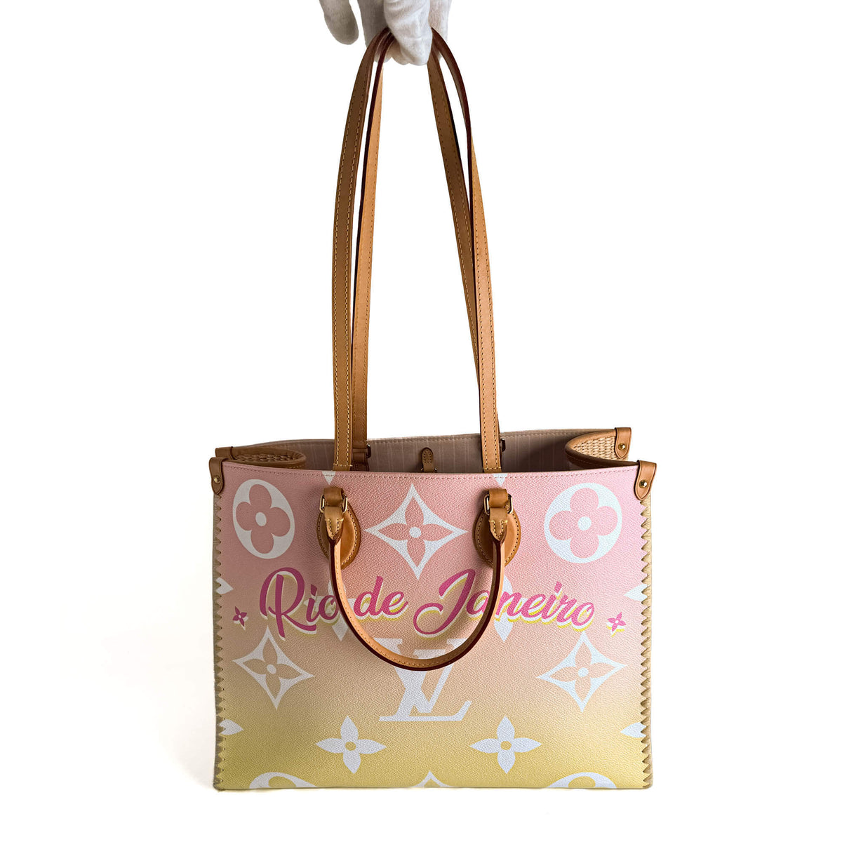 Second hand Louis Vuitton Onthego GM By The Pool Canvas Shopper Handbag Giant monogram - Tabita Bags