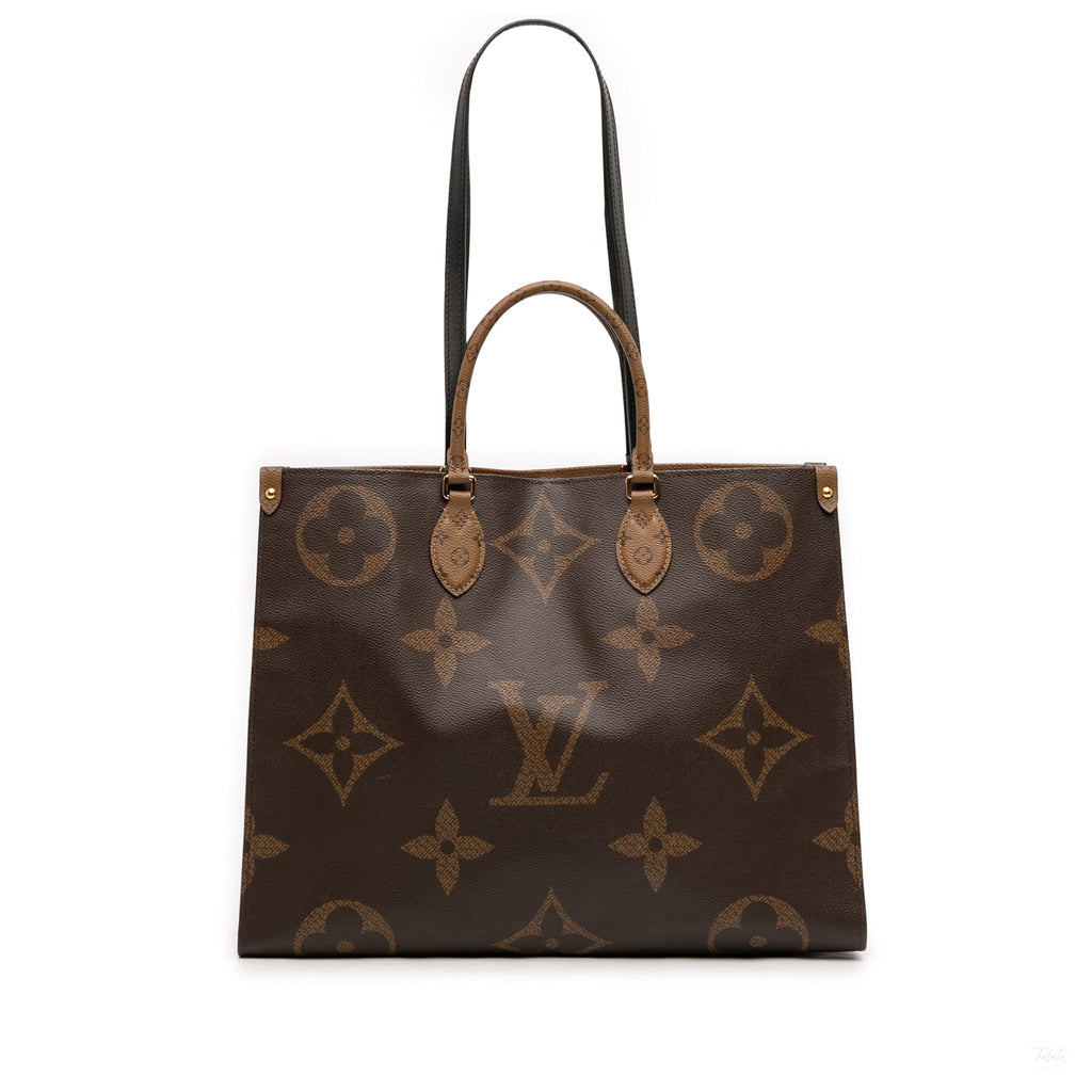 Second hand Louis Vuitton Onthego GM Canvas Shopper Handbag Giant Reverse Monogram - Tabita Bags