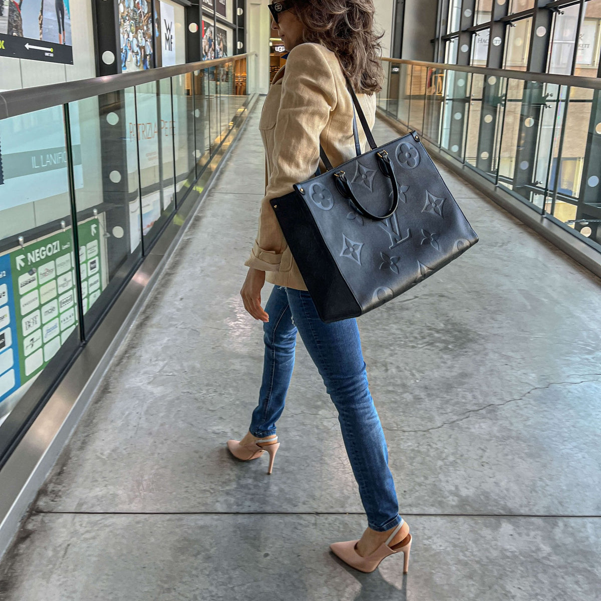 Second hand Louis Vuitton Onthego GM Empreinte Leather Shopper Bag - Tabita Bags