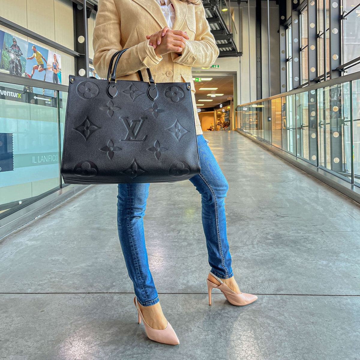 Second hand Louis Vuitton Onthego GM Empreinte Leather Shopper Bag - Tabita Bags