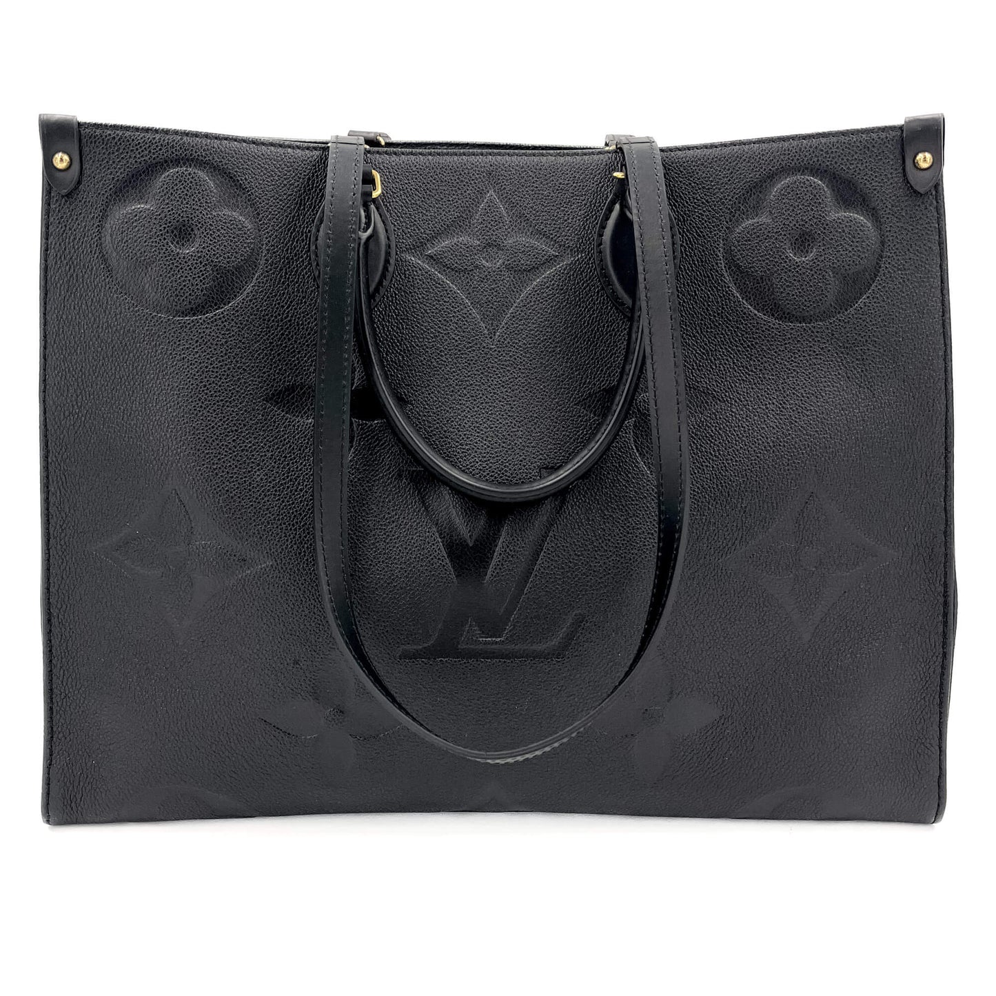 Second hand Louis Vuitton Onthego GM Empreinte Leather Shopper Bag Black - Tabita Bags