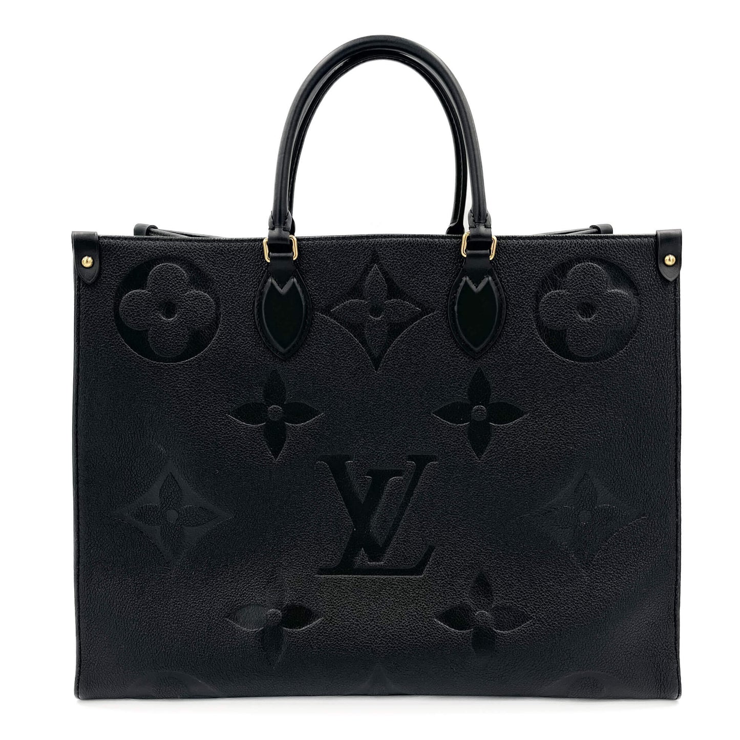 Second hand Louis Vuitton Onthego GM Empreinte Leather Shopper Bag Black - Tabita Bags