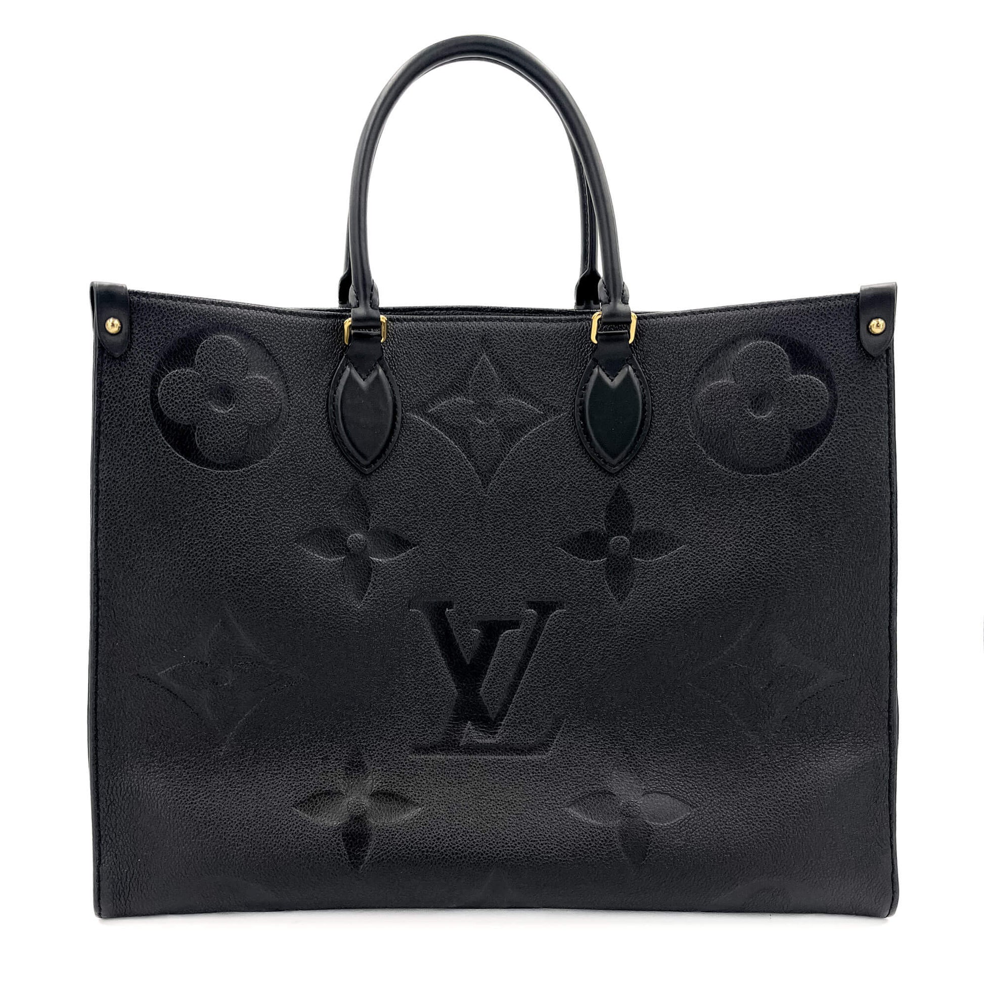 Second hand Louis Vuitton Onthego GM Empreinte Leather Shopper Bag Black - Tabita Bags