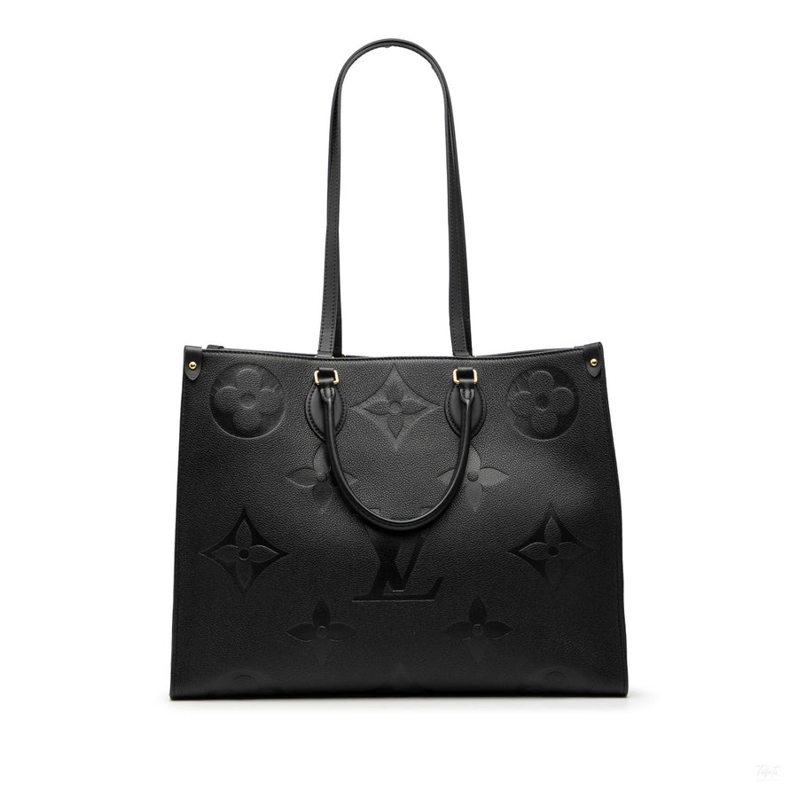 Second hand Louis Vuitton Onthego GM Leather Empreinte Shopper Handbag Monogram - Tabita Bags