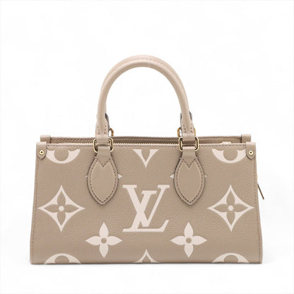 Second hand Louis Vuitton Onthego Leather East West Empreinte Tote Handbag Taupe - Tabita Bags