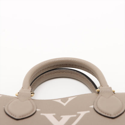 Second hand Louis Vuitton Onthego Leather East West Empreinte Tote Handbag Taupe - Tabita Bags